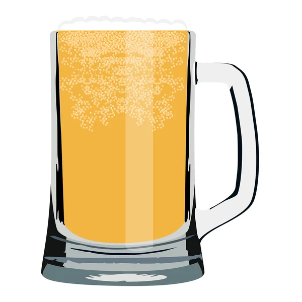 Taza de cerveza — Vector de stock