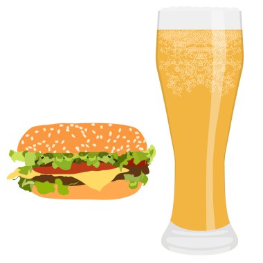hamburger ve bira