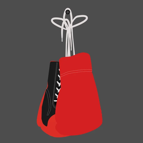 Hanging boxing gloves — Stock Vector