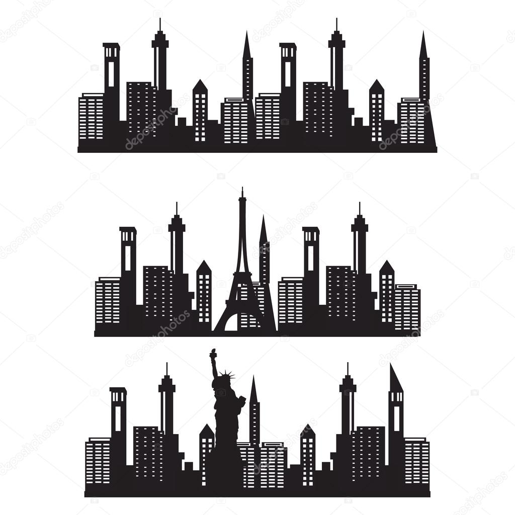 City skyline set