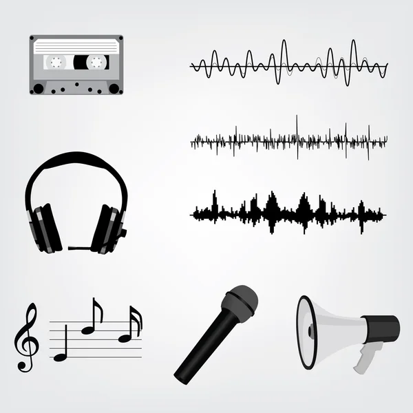 Musical icon set — Stock Vector