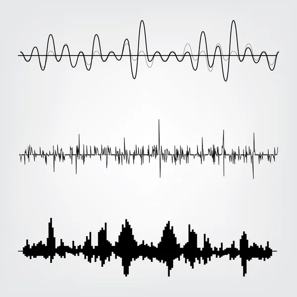 Schallwellen gesetzt — Stockvektor