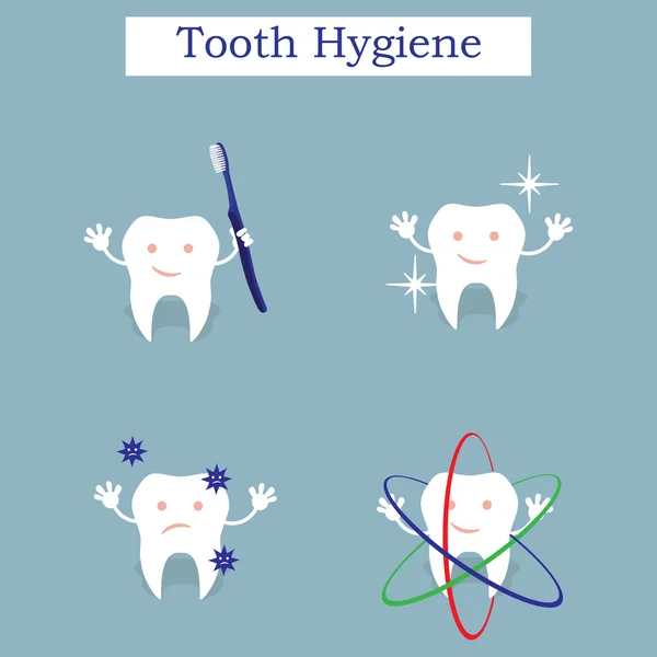 Higiena zębów — Wektor stockowy