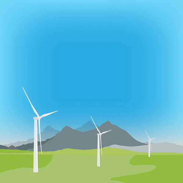 Turbina eolica — Vettoriale Stock