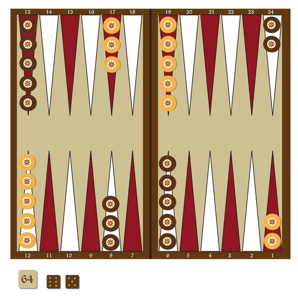 Backgammon game — Stock Vector
