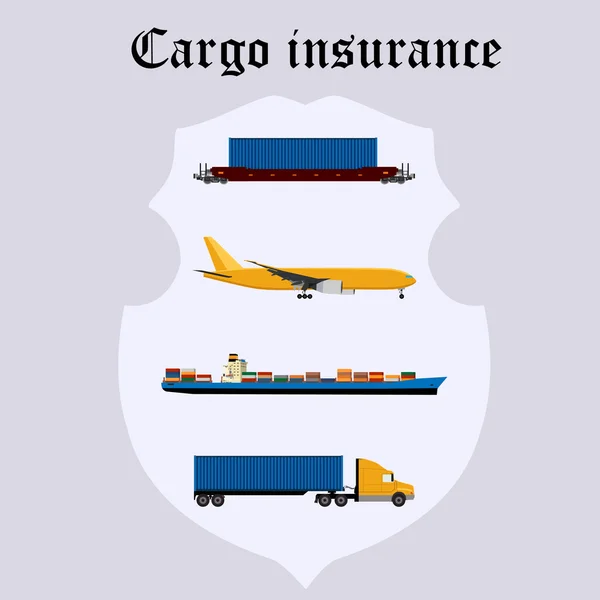 Cargoverzekering — Stockvector