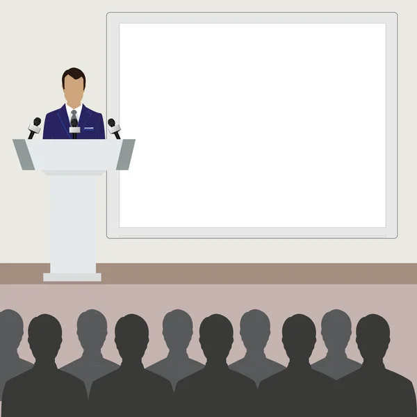 Konferencia — Stock Vector