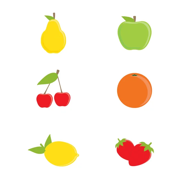 Fruit icons — Stock Vector