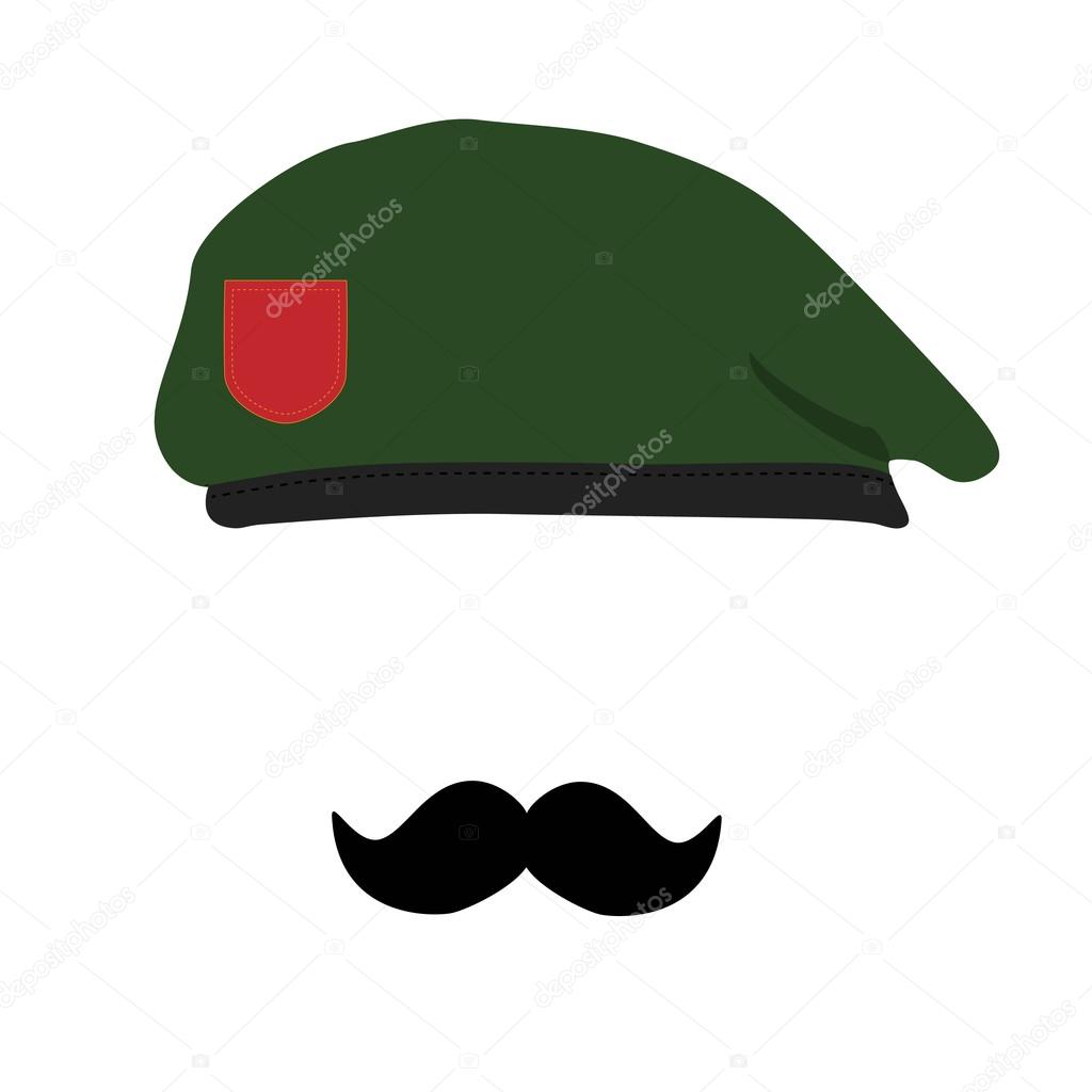Beret and mustache