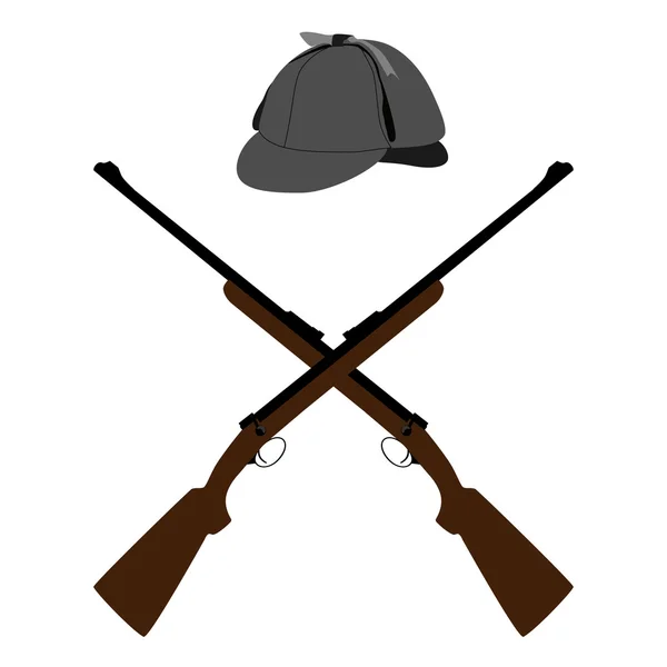 Sombrero y rifle vector — Archivo Imágenes Vectoriales