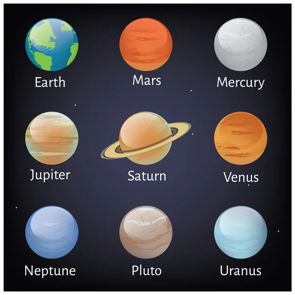 Sistema solar vector — Archivo Imágenes Vectoriales