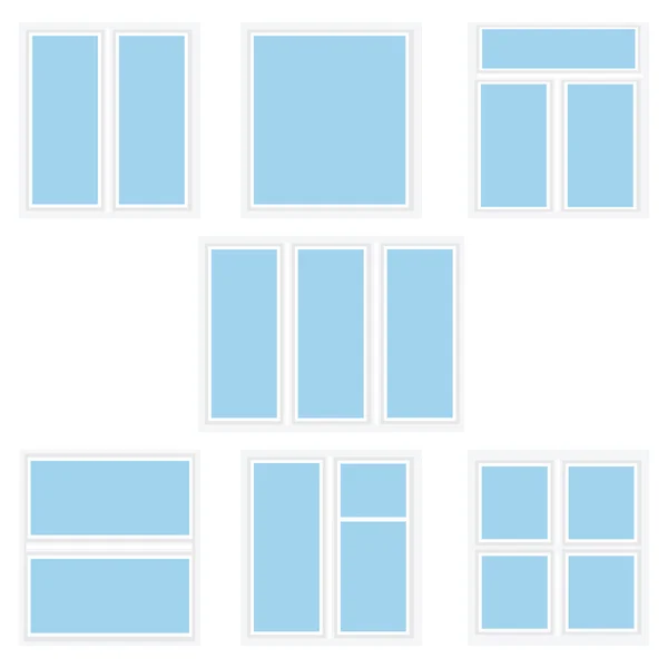 Varios types de fenêtres — Image vectorielle