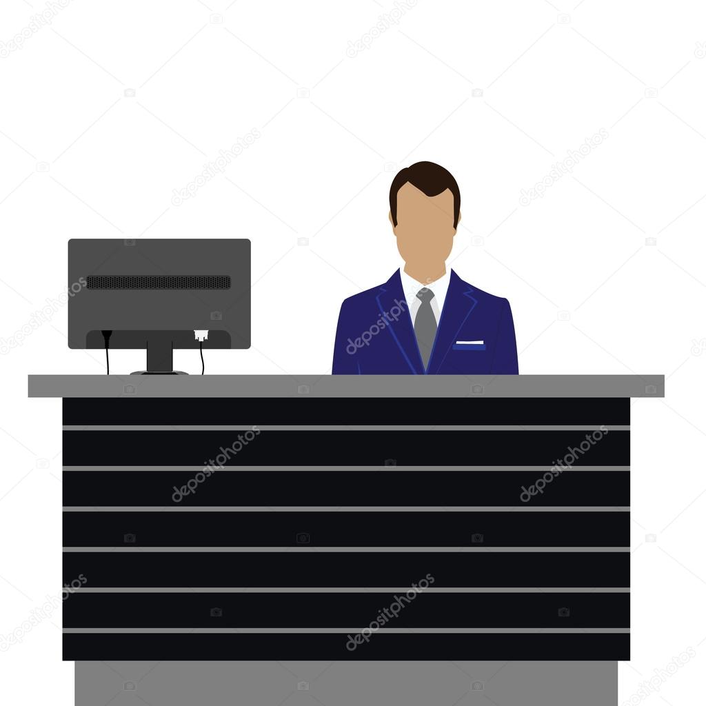 Reception desk vector