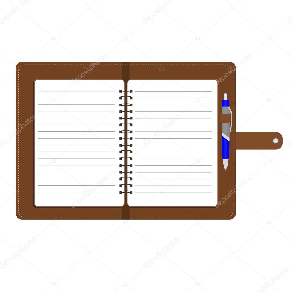 Notebook brown vector