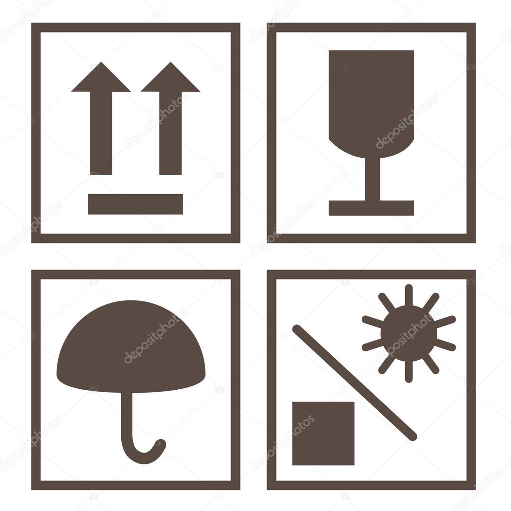 Shipping symbols vector