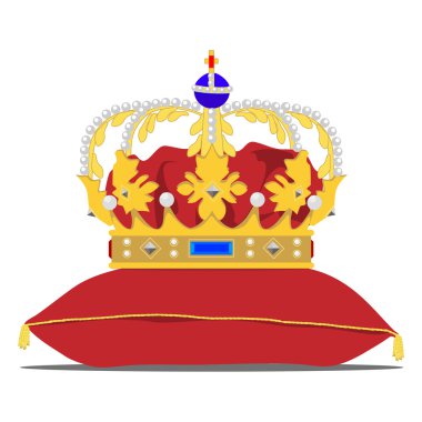 Taç yastık üzerinde