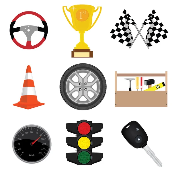 Set accessoires voiture — Image vectorielle