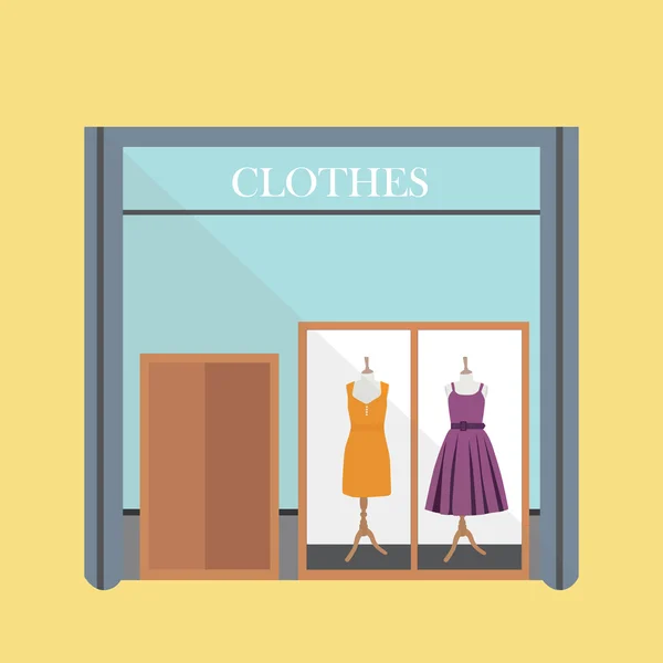 Fachada tienda de ropa — Vector de stock