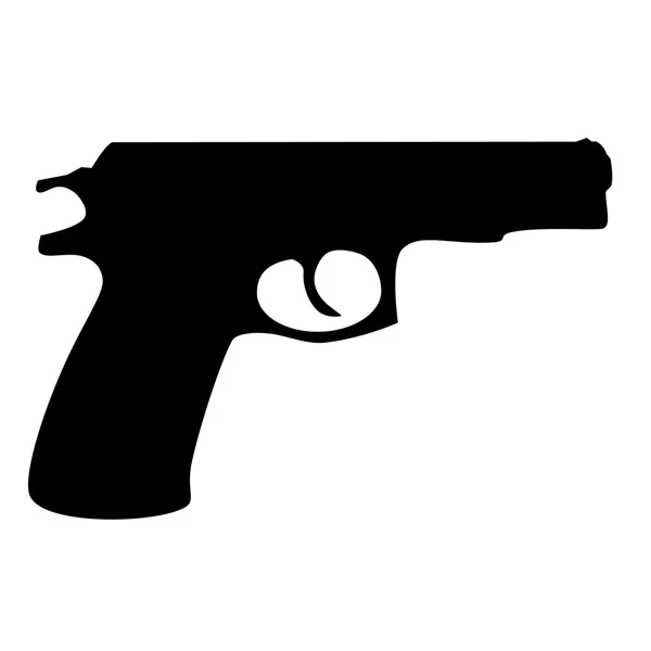 Vettore della silhouette della pistola — Vettoriale Stock