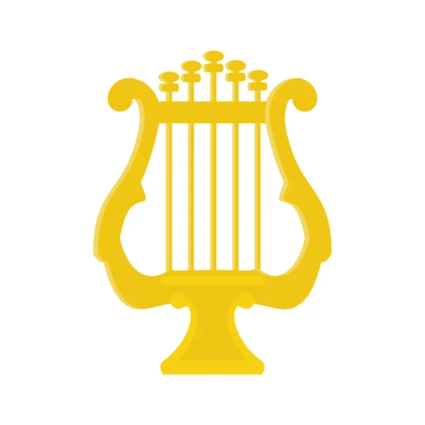 Vecteur de lyre dorée — Image vectorielle