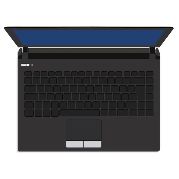 Vista superiore del computer portatile — Vettoriale Stock