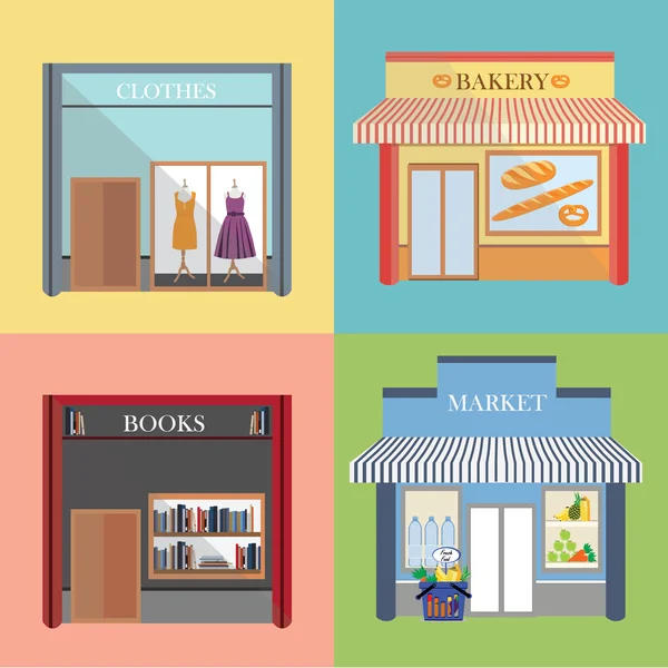 Tienda y tienda — Vector de stock