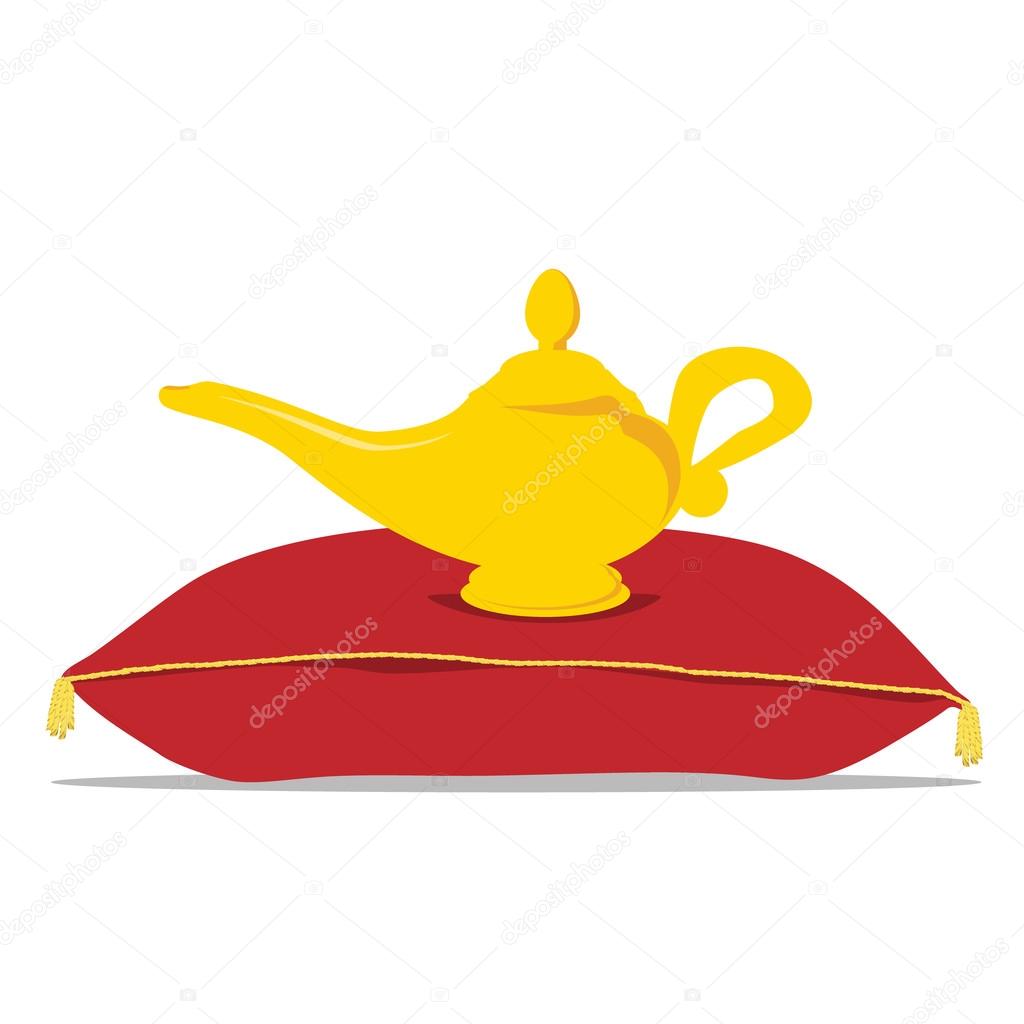 Magic lamp on pillow