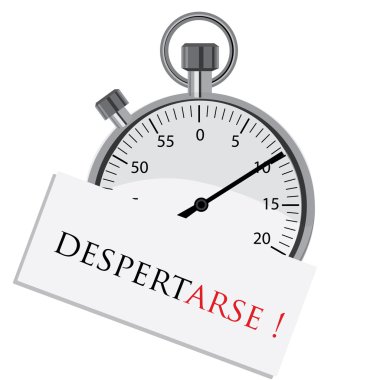 İspanyolca metin ile kronometre