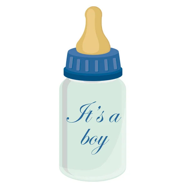 Baby bottle for boy — Stock Photo, Image