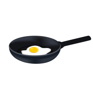 Pan raster üzerinde yumurta