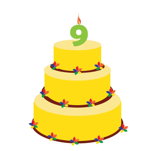 Birthday cake raster — Stockfoto