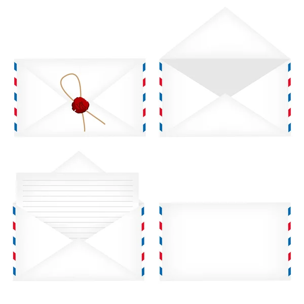 Envelope set raster — Stock Photo, Image