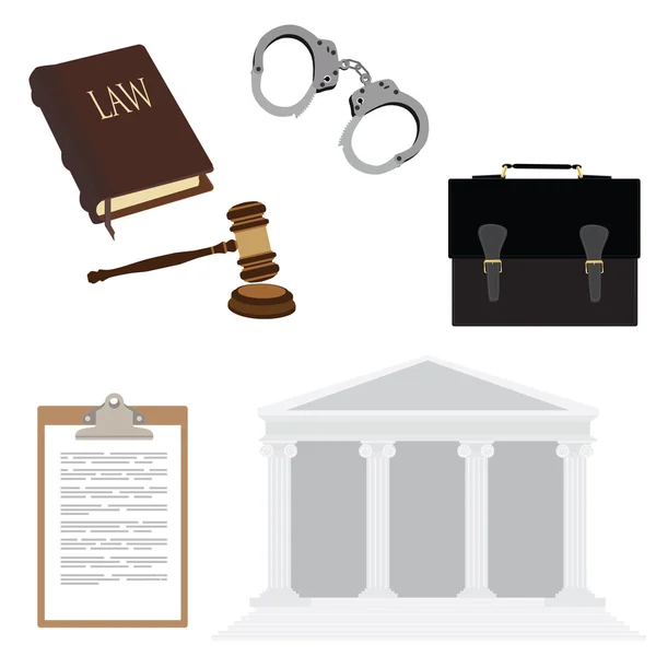 Law symbols raster — Stock Photo, Image