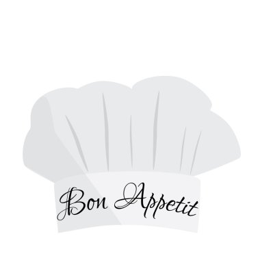 Chef şapka ile metin Afiyet olsun