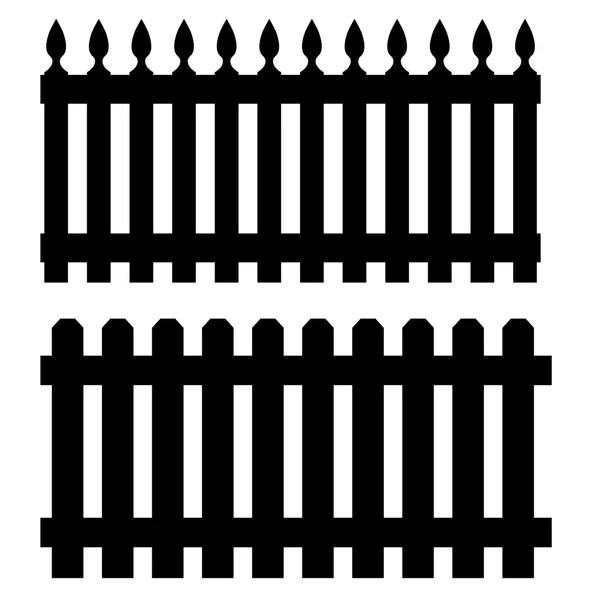 Two black fences — Stock Photo, Image