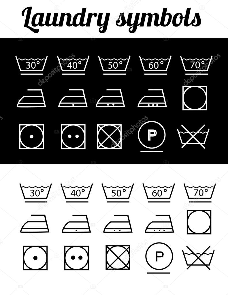 Laundry symbols raster