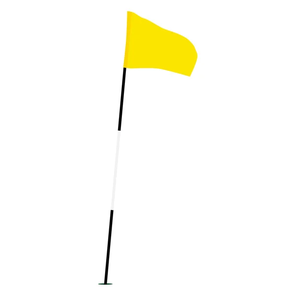 Yellow golf flag — Stock Photo, Image