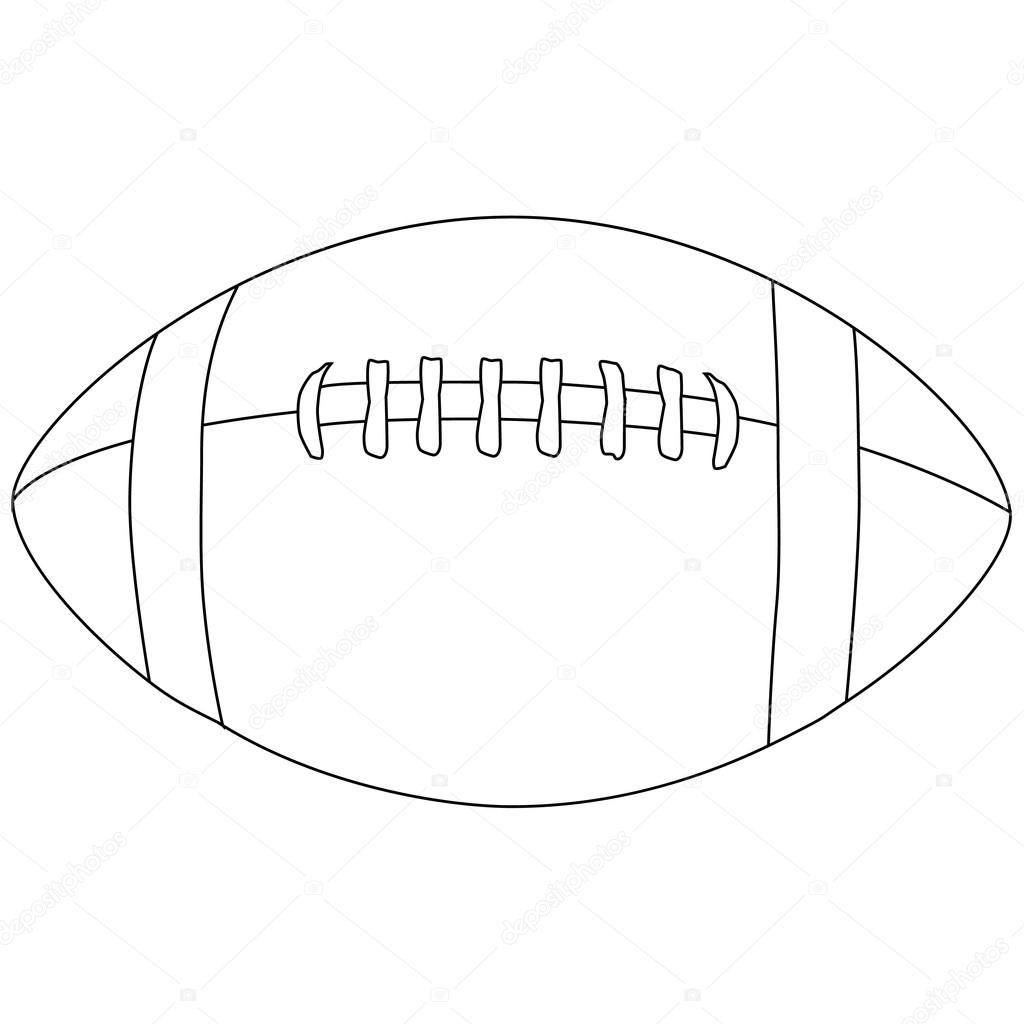 American football ball outline