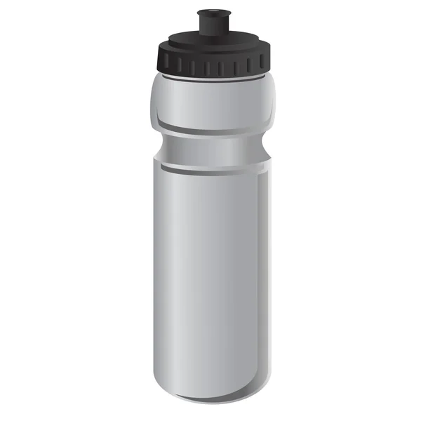 Grey sports water bottle — Stock Photo, Image