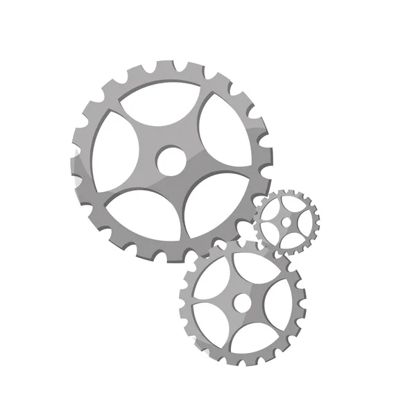 Silver gears raster — Stock Photo, Image