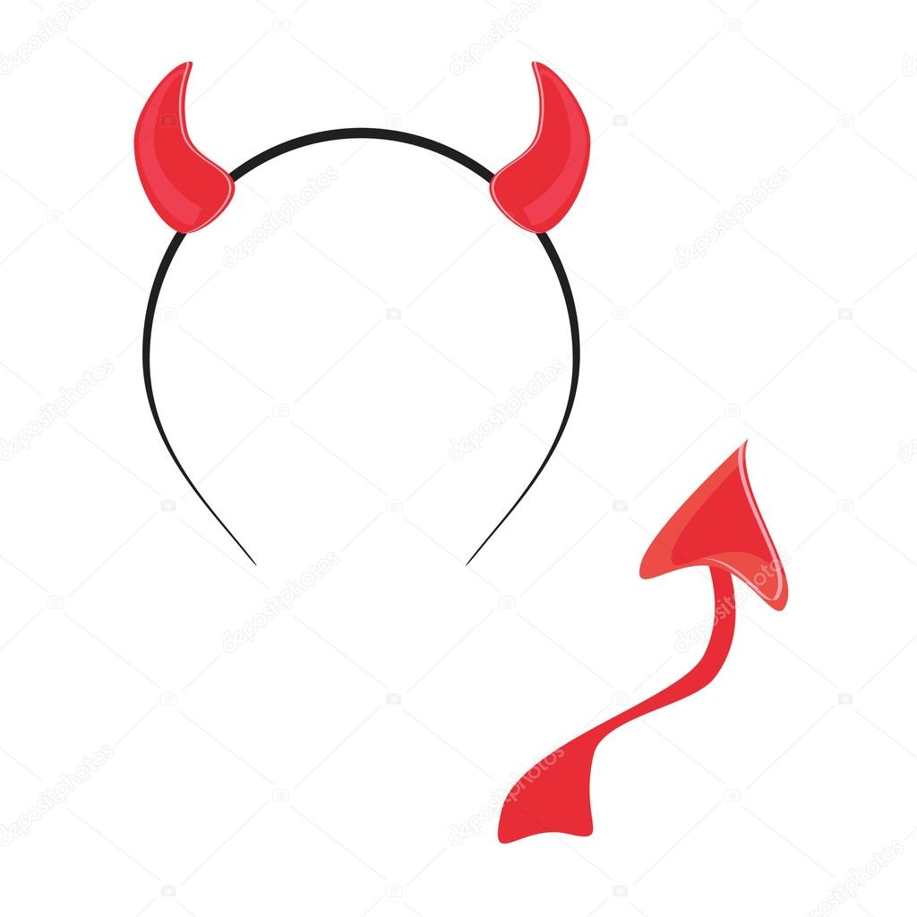 Devil tail and horn