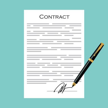 Sözleşme vektör simgesi