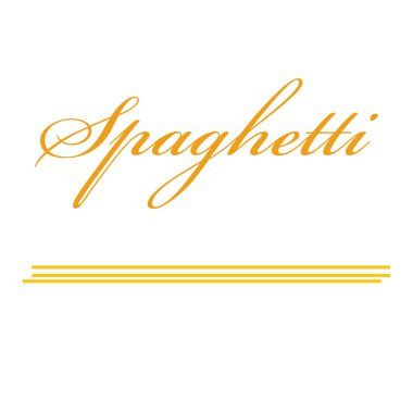 Spagetti makarna vektör