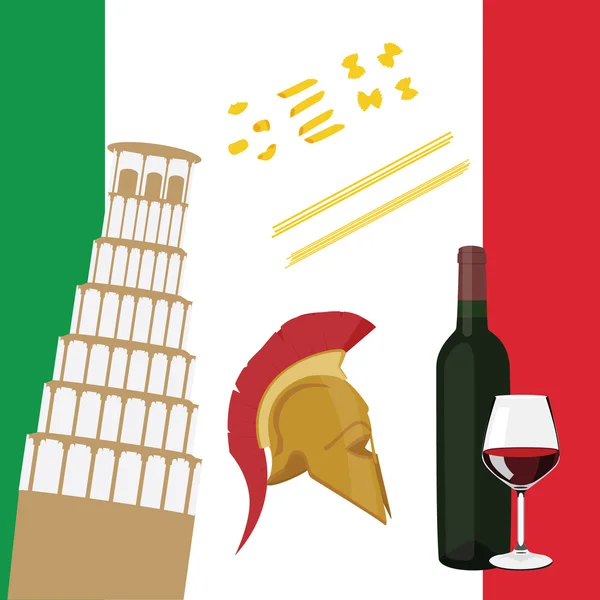 Italien symbolset — Stockvektor