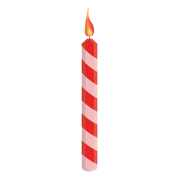 Red birthday candle — Stock Vector