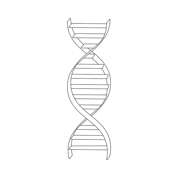 Ícone de dna plana —  Vetores de Stock