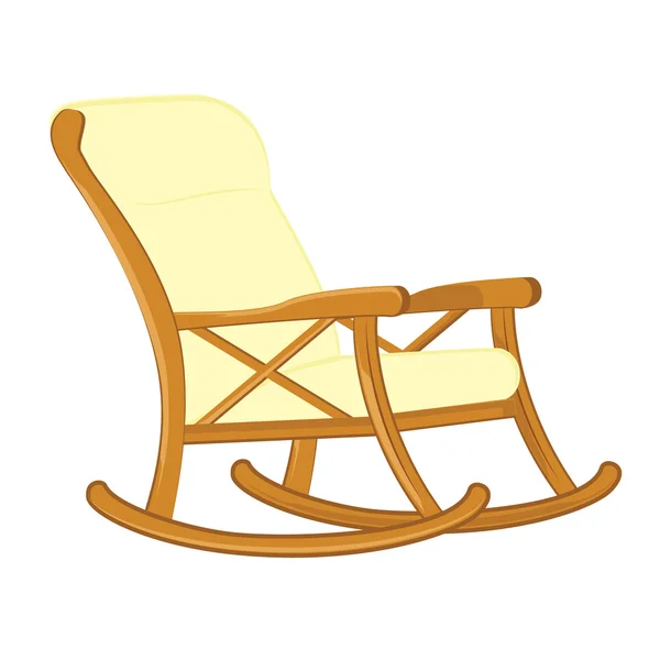 Drewniane krzesło bujane — Wektor stockowy