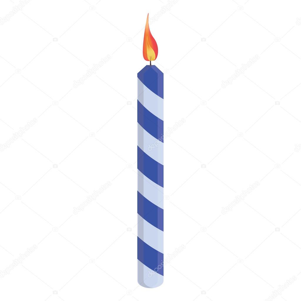 Download Blue birthday candle — Stock Vector © viktorijareut #89874698