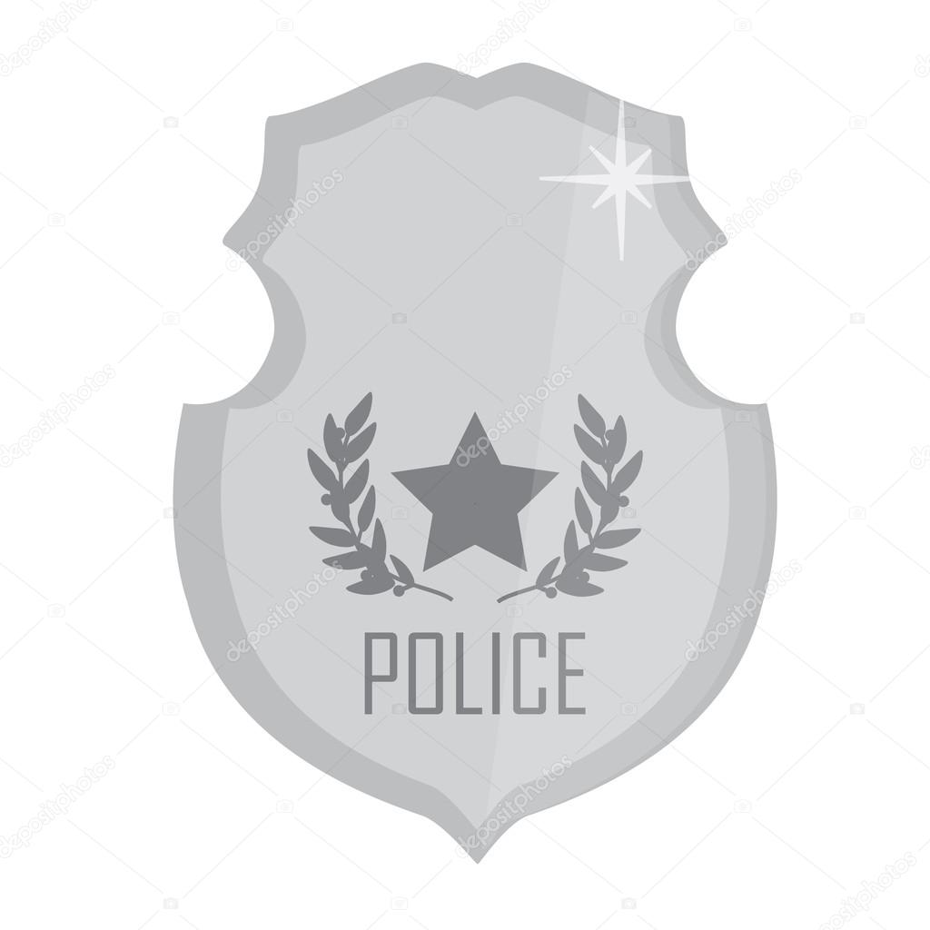 Police badge silver