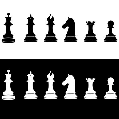 siyah ve beyaz satranç taşları